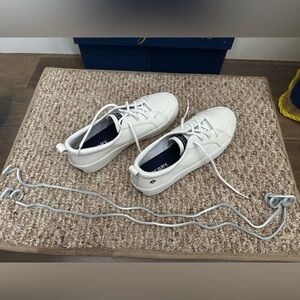 Sperry Crest Vibe Leather Sneaker, White, Size 8M